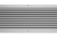 Zichtdicht overstroomrooster van aluminium met vaste horizontale lamellen