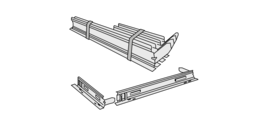 Inbouwraam van verzinkt staalplaat voor het snel en eenvoudig monteren van wandroosters