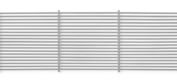Roosterbinnenwerken van aluminium met vaste horizontale lamellen